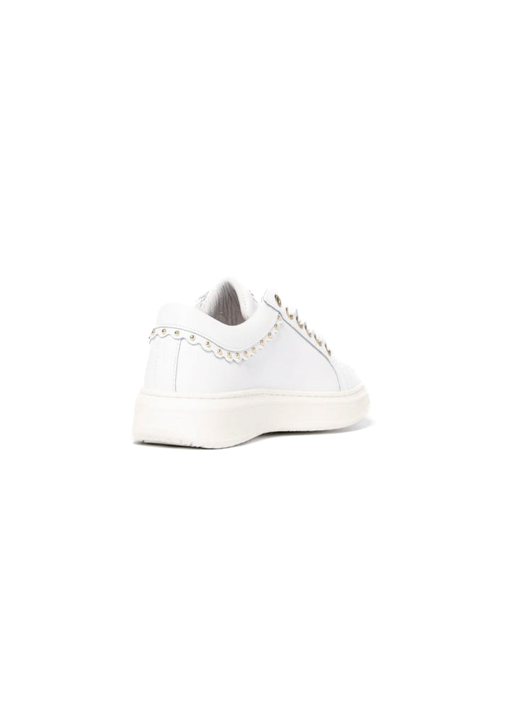 Twinset Kids Scarpe Bianche con Placca Oval T per Bambine