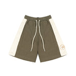 Yes London Kids Bermuda Verde con Laccio e Applicazione Logo sul Fronte