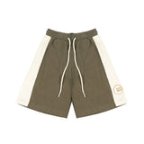 Yes London Kids Bermuda Verde con Laccio e Applicazione Logo sul Fronte