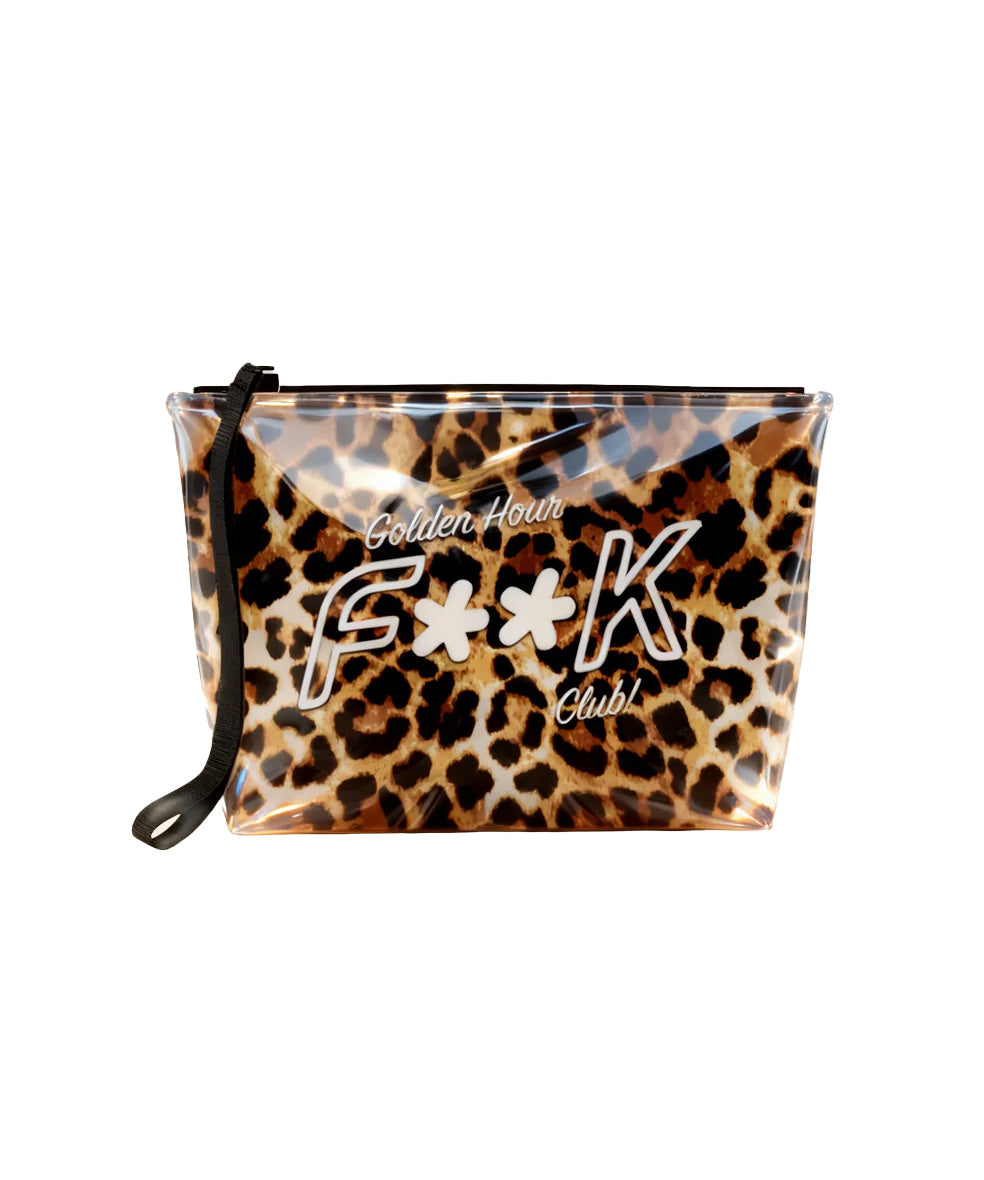 F**K Kids Pochette Fantasia Leopardato con Logo per Bambine