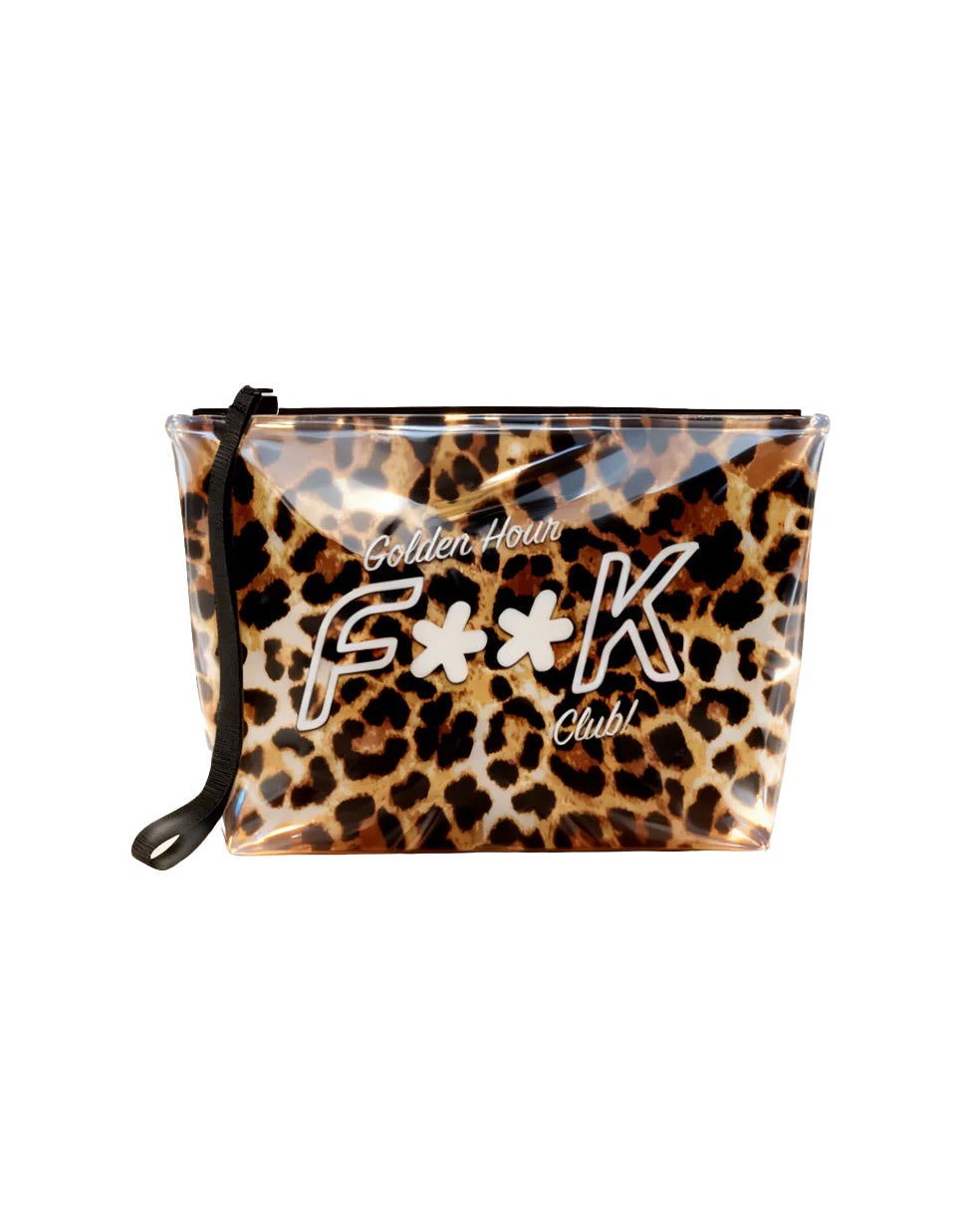 F**K Kids Pochette Fantasia Leopardato con Logo per Bambine