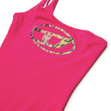 Diesel Kids Costume Intero Fuxia con Oval-D Animalier per Bambine