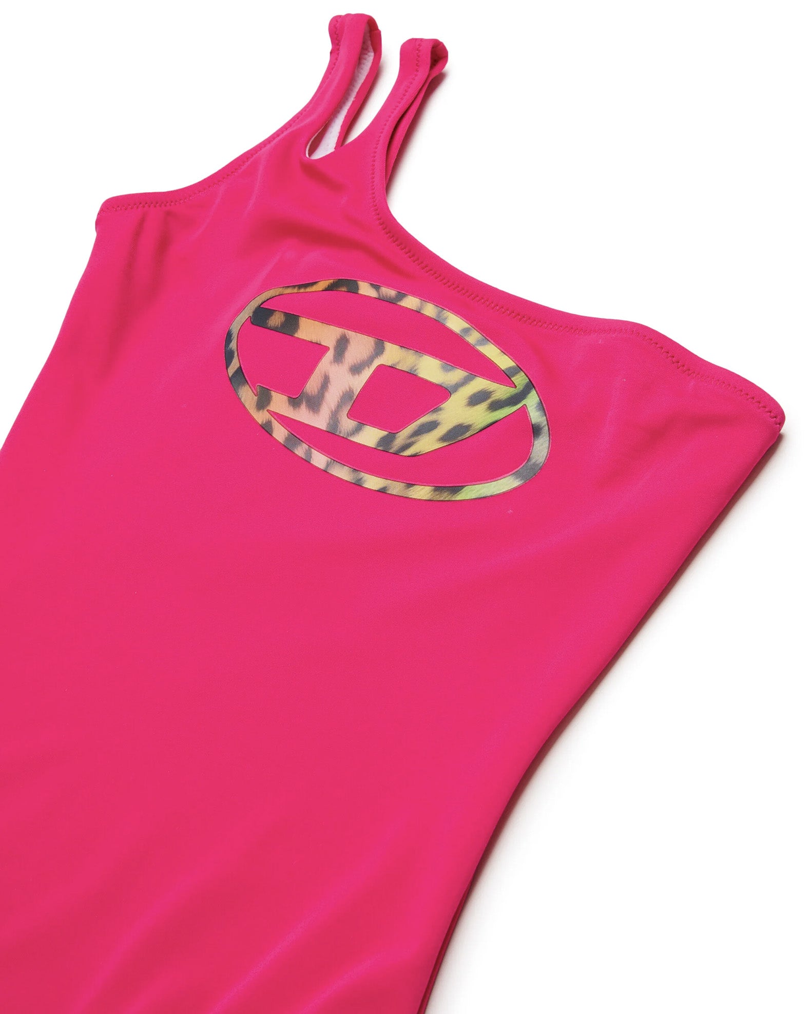 Diesel Kids Costume Intero Fuxia con Oval-D Animalier per Bambine