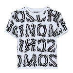 Moschino Kids Maxi T-Shirt Bianca con Stampa per Bambine
