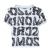 Moschino Kids Maxi T-Shirt Bianca con Stampa per Bambine