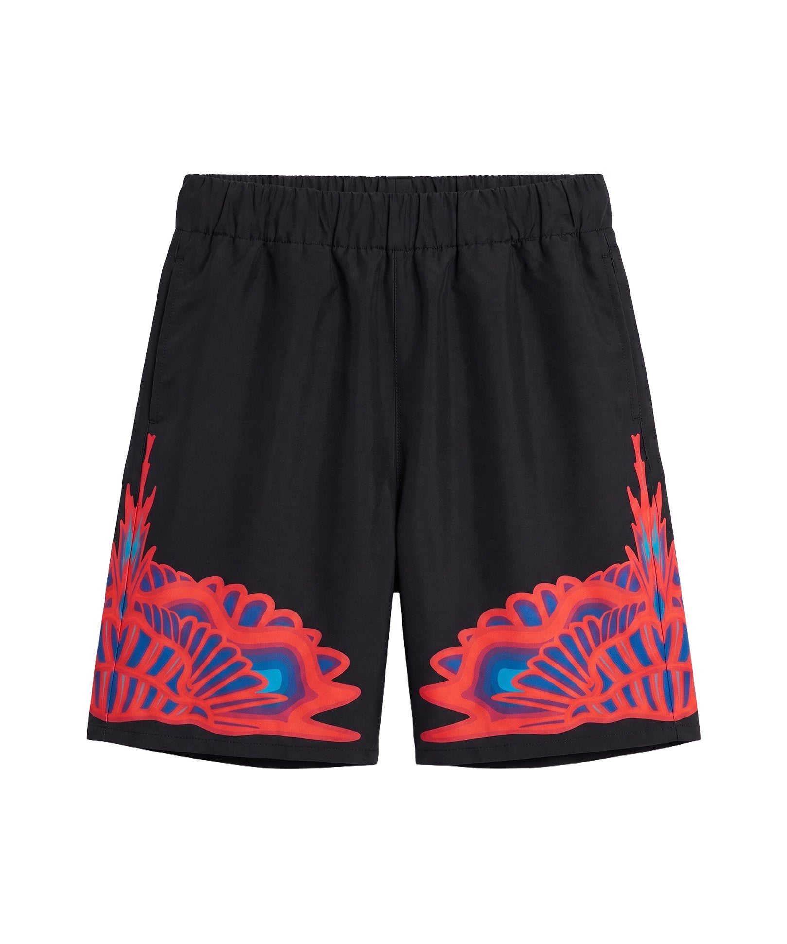 Marcelo Burlon County of Milan Kids Bermuda Nero con Stampa per Bambini