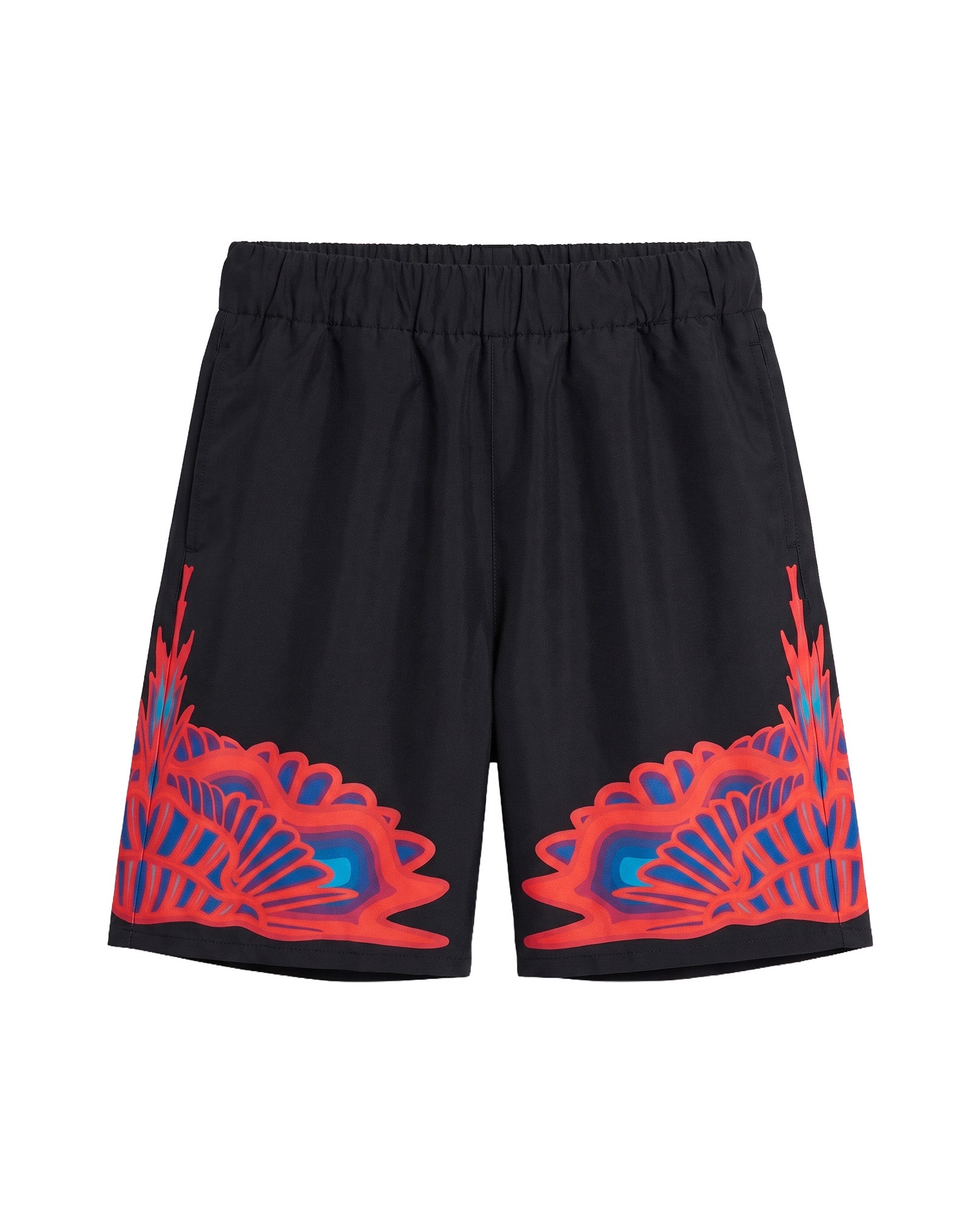 Marcelo Burlon County of Milan Kids Bermuda Nero con Stampa per Bambini