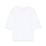 Pinko Kids T-shirt Bianca con Decorazione Strass per Bambine