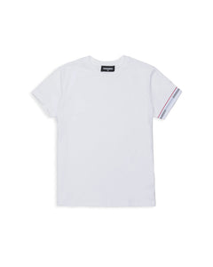 Dsquared2 Kids T-Shirt Bianca con Dettaglio Manica per Bambini