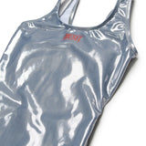 Diesel Kids Costume Intero Argento con Stampa Logo per Bambine