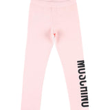 Moschino Kids Leggings Rosa con Logo per Bambine