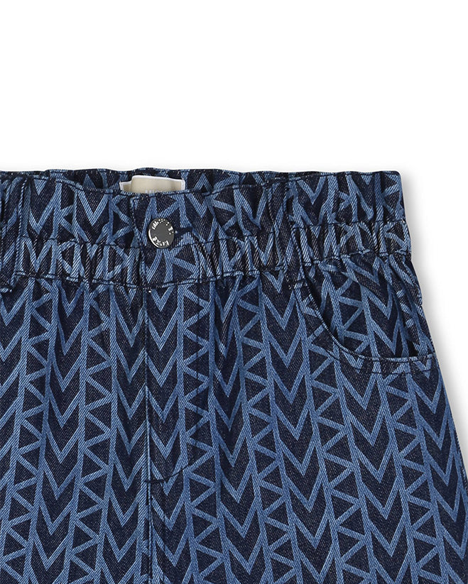 Michael Kors Kids Short in Denim All-Over per Bambine