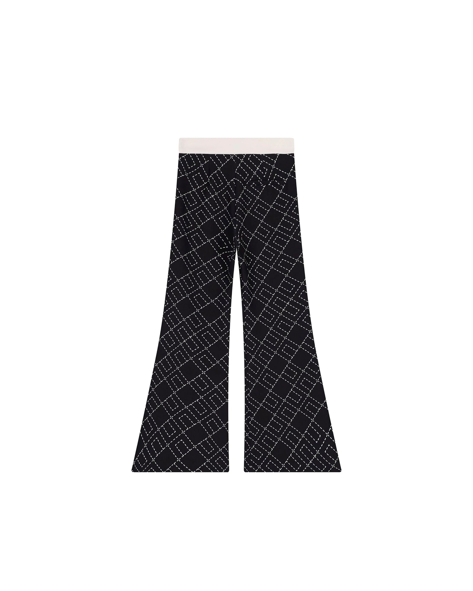 Elisabetta Franchi La Mia Bambina Pantaloni Neri con Logo Geometrico per Neonate