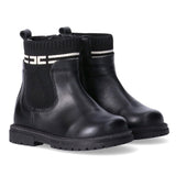 Elisabetta Franchi La Mia Bambina Tronchetto Nero con Fascia Logata per Bambine
