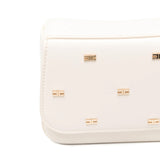 Elisabetta Franchi La Mia Bambina Borsetta a Tracolla Avorio con Applizazioni Mini Loghi per Bambine