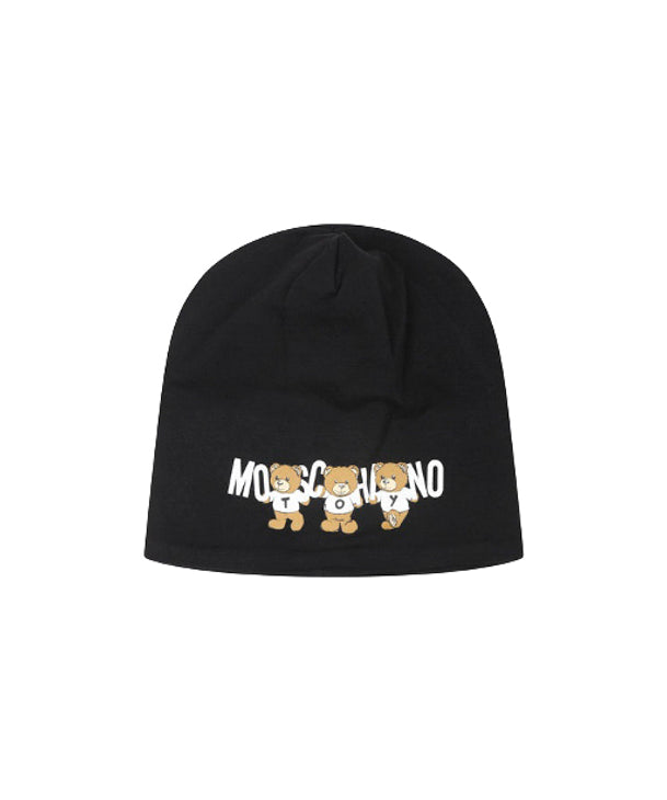 Moschino Kids Cappello Nero con Teddy Bear per Bambini