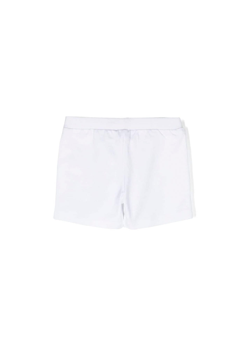 Moschino Kids Short Bianco con Logo Teddy Bear per Neonati (retro)