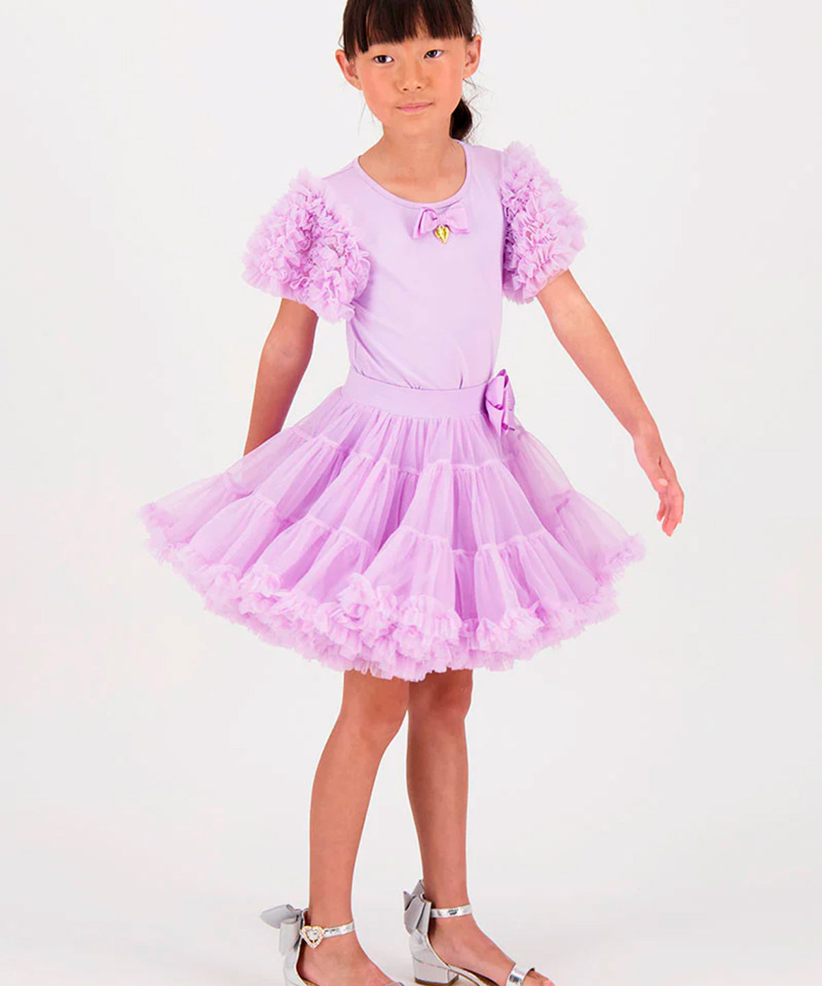 Angel's Face Gonna in Tulle Lilla per Bambine