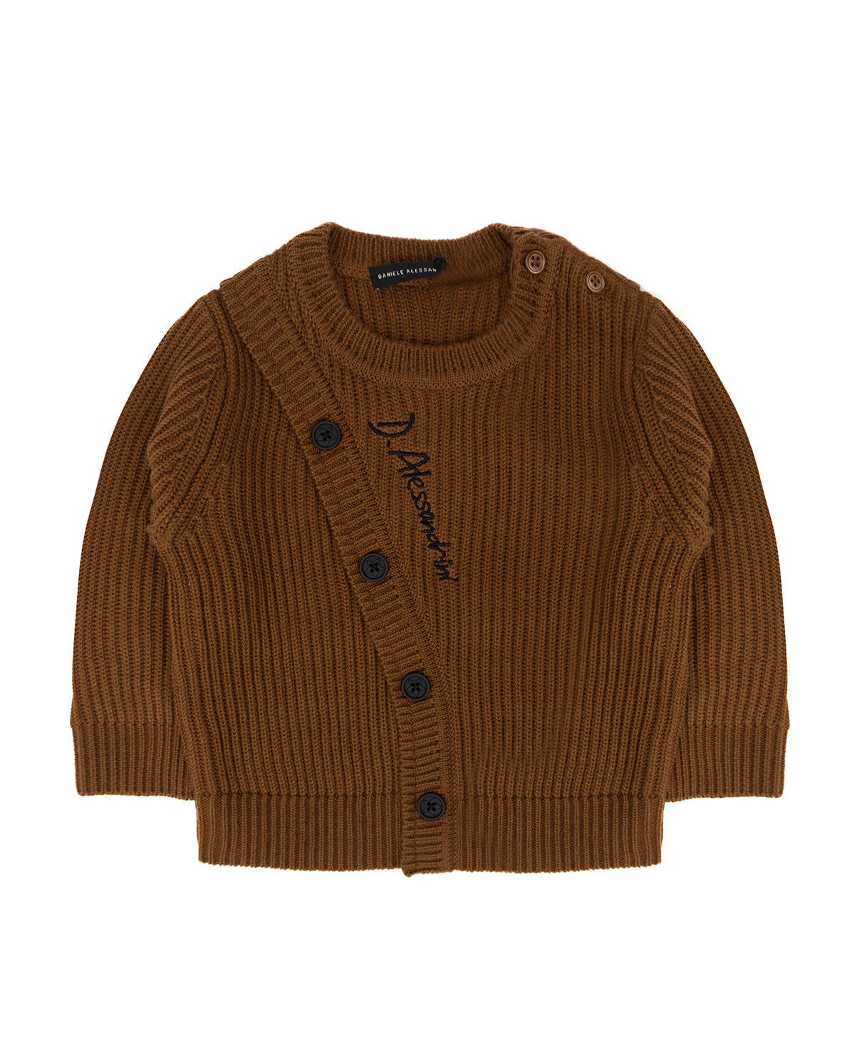 Alessandrini Kids Maglia con Aperture a Bottoni Frontali Cammello Unisex per Neonati