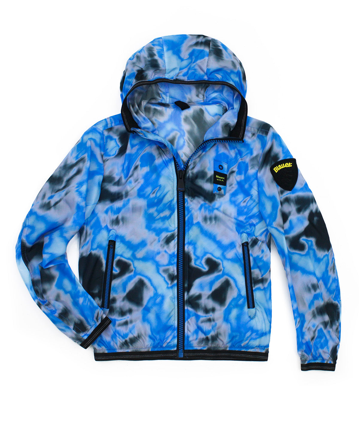 Blauer Kids Giubbino Antivento Blu Tie-Dye per Bambini