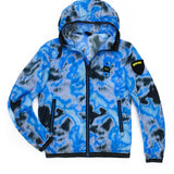 Blauer Kids Giubbino Antivento Blu Tie-Dye per Bambini