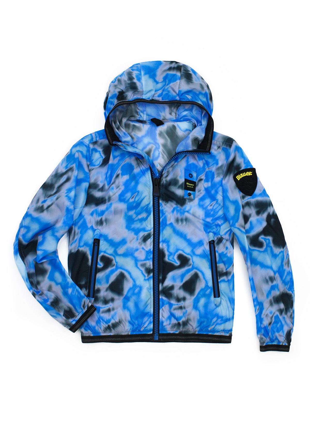 Blauer Kids Giubbino Antivento Blu Tie-Dye per Bambini