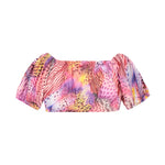 4giveness Kids Top Crop Fantasia Pink Butterfly per Bambine