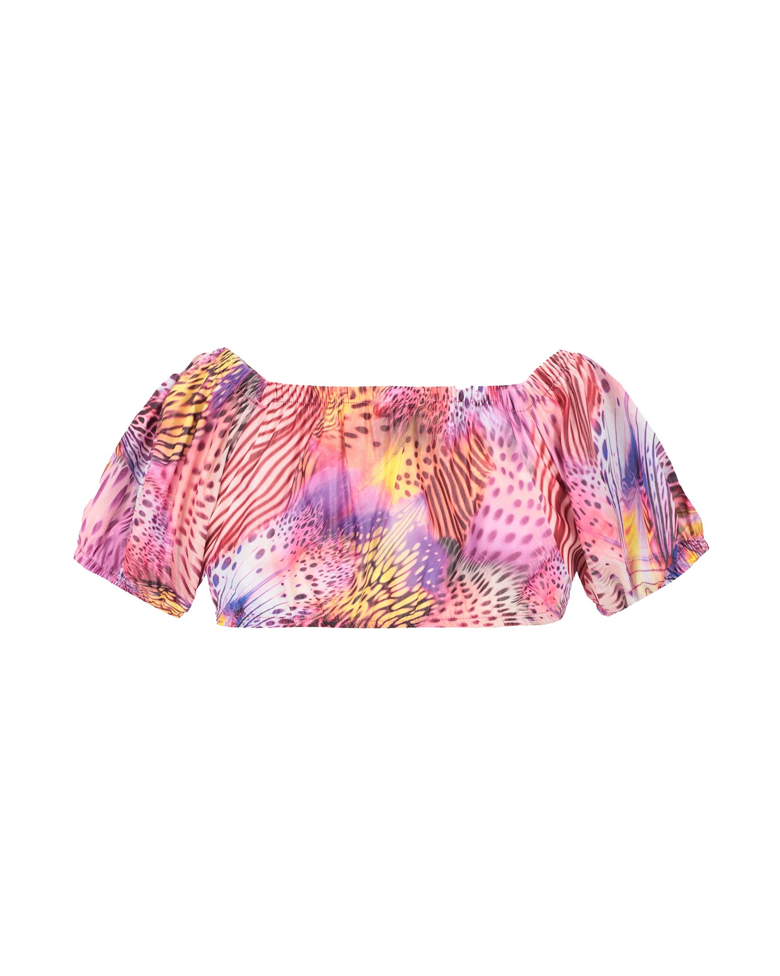 4giveness Kids Top Crop Fantasia Pink Butterfly per Bambine