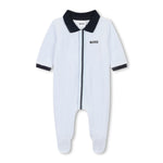 Boss Kids Tutina Celeste con Logo per Neonati