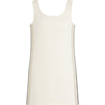 Palm Angels Kids Abito Off-White con Bande Laterali per Bambine