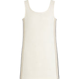 Palm Angels Kids Abito Off-White con Bande Laterali per Bambine