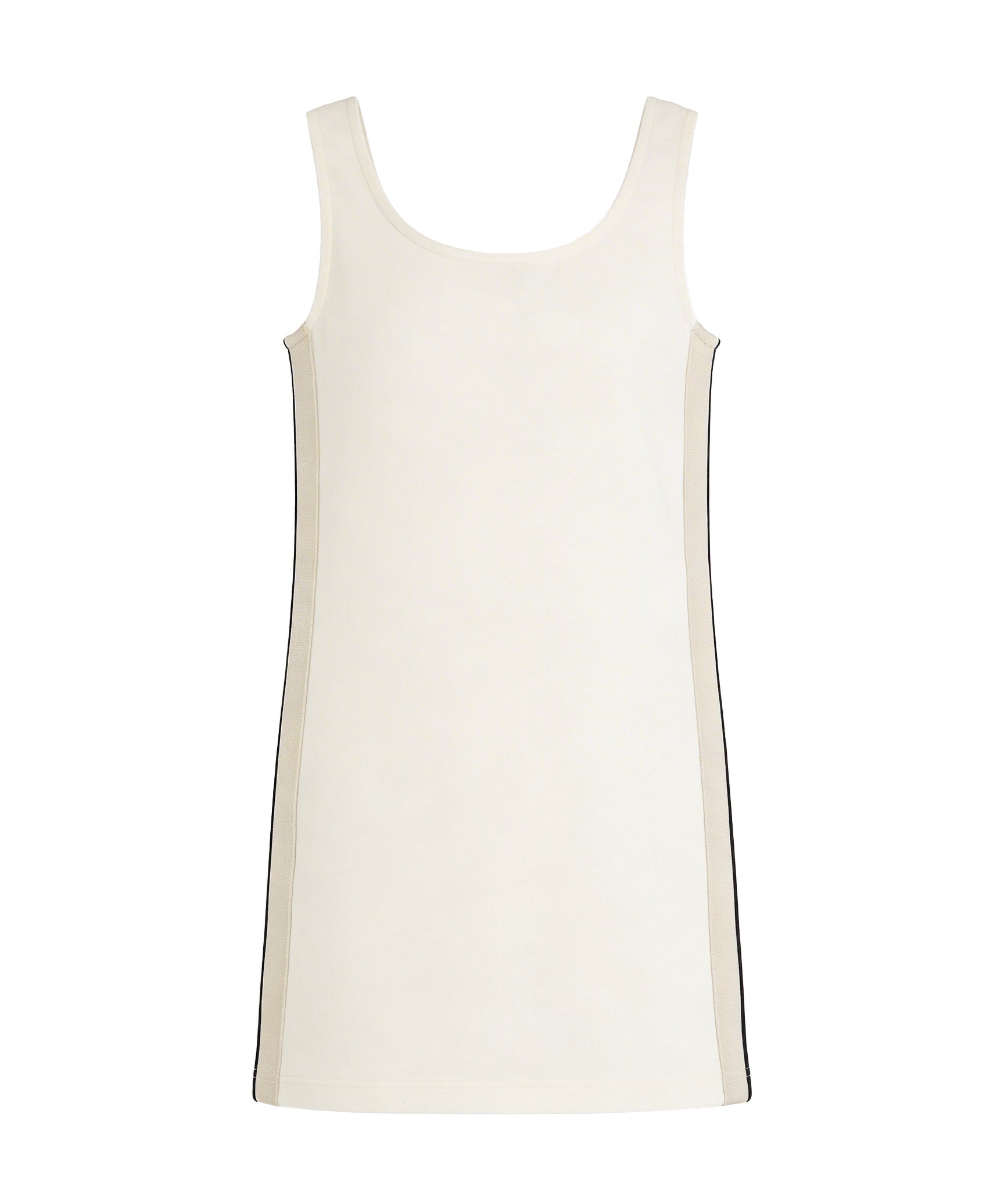 Palm Angels Kids Abito Off-White con Bande Laterali per Bambine