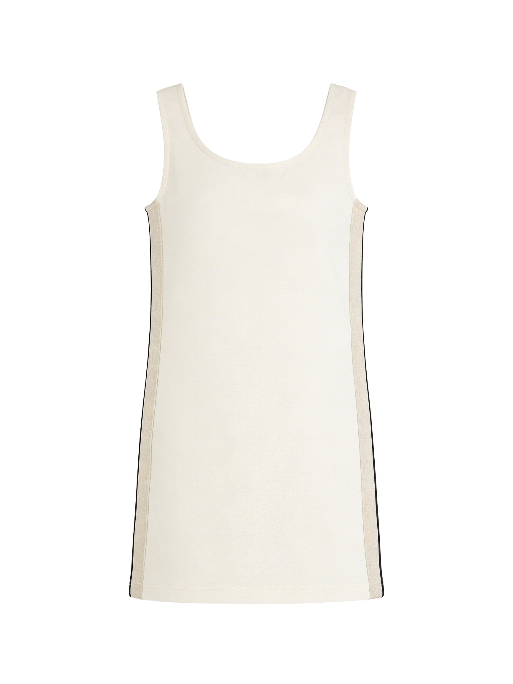 Palm Angels Kids Abito Off-White con Bande Laterali per Bambine