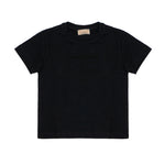 Elisabetta Franchi La Mia Bambina T-Shirt Nero con Logo Ricamato per Bambine