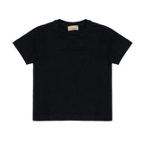 Elisabetta Franchi La Mia Bambina T-Shirt Nero con Logo Ricamato per Bambine
