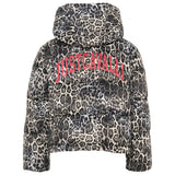 Just Cavalli Kids Piumino Nero Animalier con Logo per Bambine
