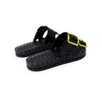 Sensi Kids Flamingo Sandalo Nero Doppia Fascia per Bambini (retro)