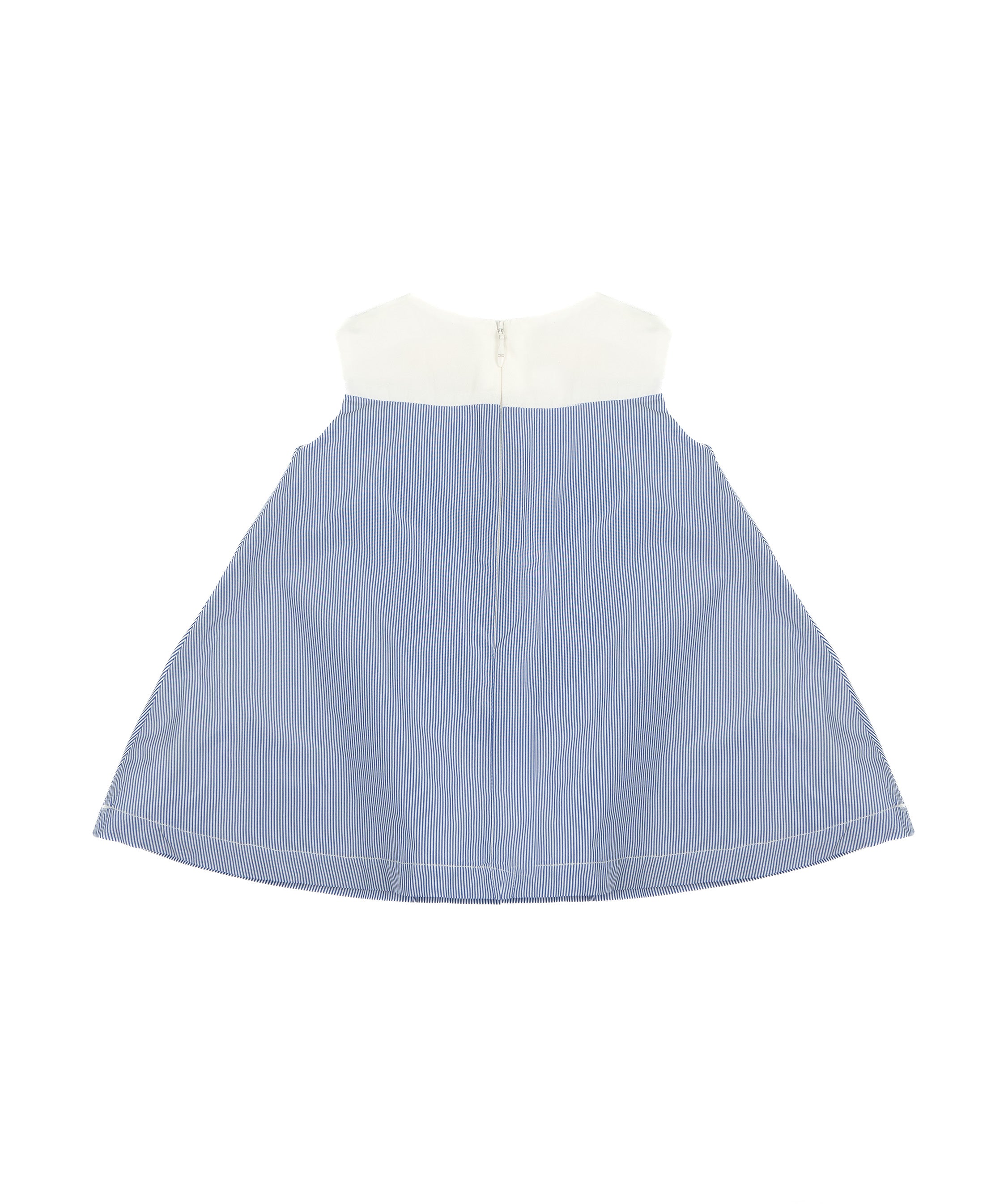 Elisabetta Franchi La Mia Bambina Abito con Motivo a Righe Azzurro/Avorio con Mutante Abinate per Neonate