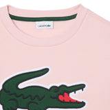 Lacoste Kids Felpa Rosa con Logo Coccodrillo per Bambine