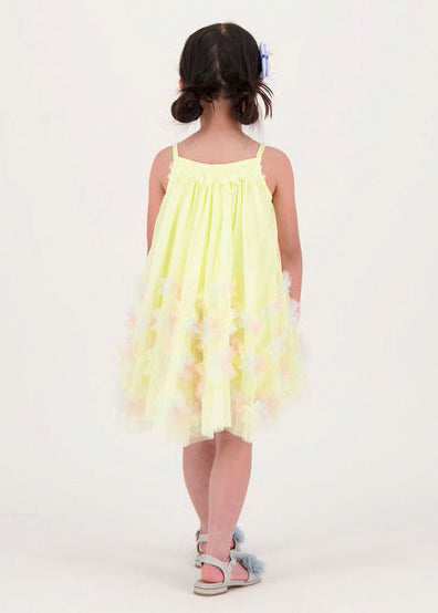 Angel's Face Abito Giallo in Tulle Zig Zag per Bambine