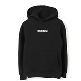 Barrow Kids Felpa con Cappuccio Nera con Stampa Retro e Logo (fronte)