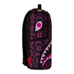 Sprayground Kids Think On It Zaino Nero con Stampa Shark Mouth e Dollari Rosa