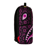 Sprayground Kids Think On It Zaino Nero con Stampa Shark Mouth e Dollari Rosa