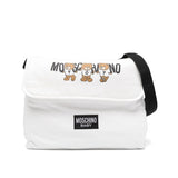 Moschino Kids Borsa Mamma Panna con Fasciatoio  con Logo Teddy Bear per Neonati