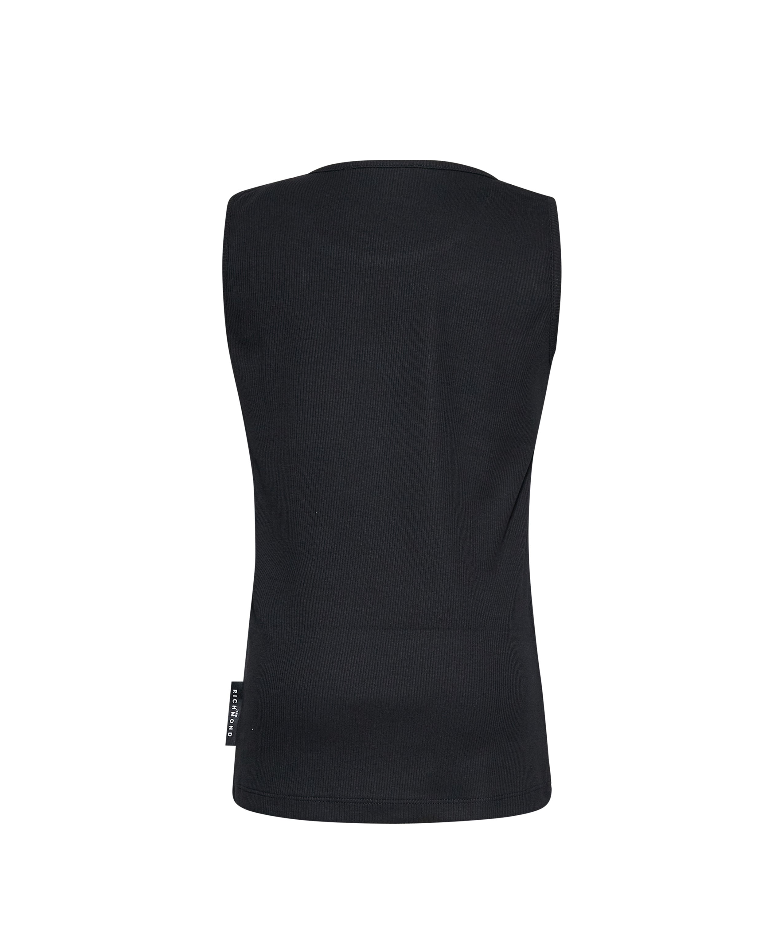 John Richmond Kids Canotta Nero con Logo per Bambini