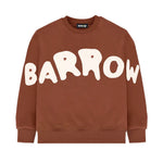 Barrow Kids Felpa Cioccolato con Stampa Logo Unisex