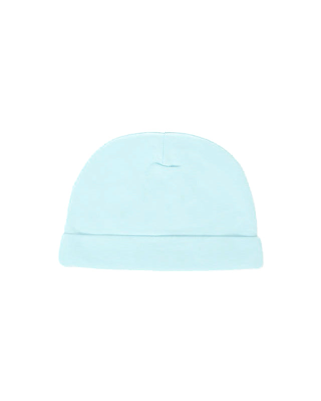 Moschino Kids Cappello Celeste con Logo per Neonati