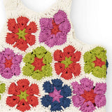 Tuc Tuc Abito Bianco/Corallo con Ricami Fiori per Neonate