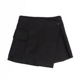 Iceberg Kids Gonna Nera con Etichetta Logo Frontale e Chiusura Bottone Posteriore per Bambine