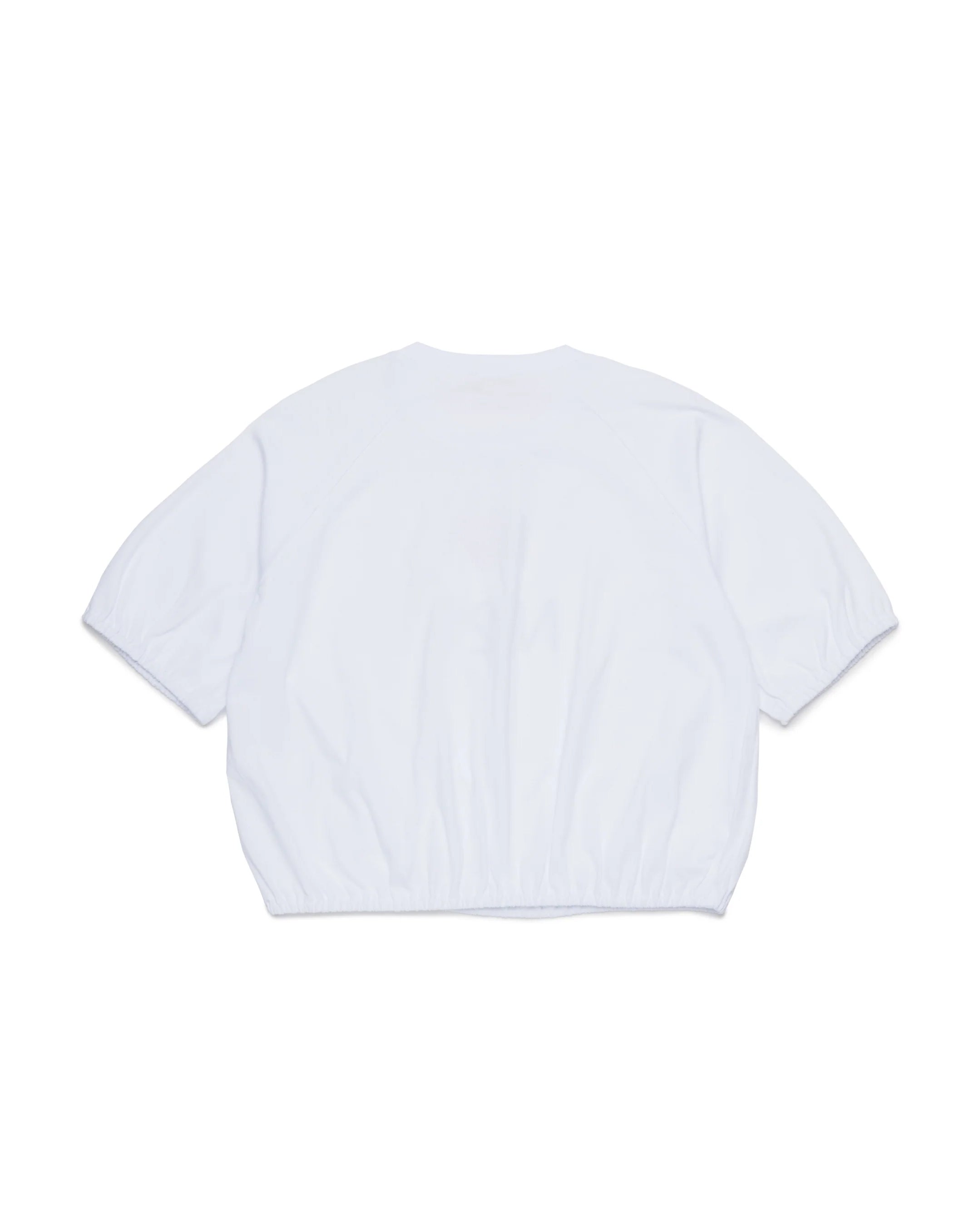 N21 Kids T-shirt Bianca Cropped con Stampa " I Love N21" per Bambine